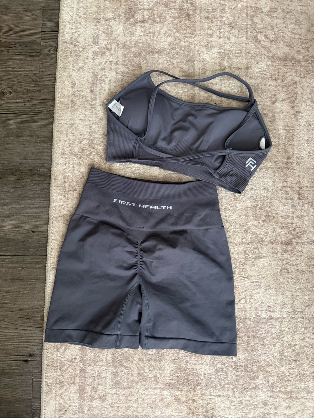 First Health Ascend Seamless 2-Piece Workout Set Black
